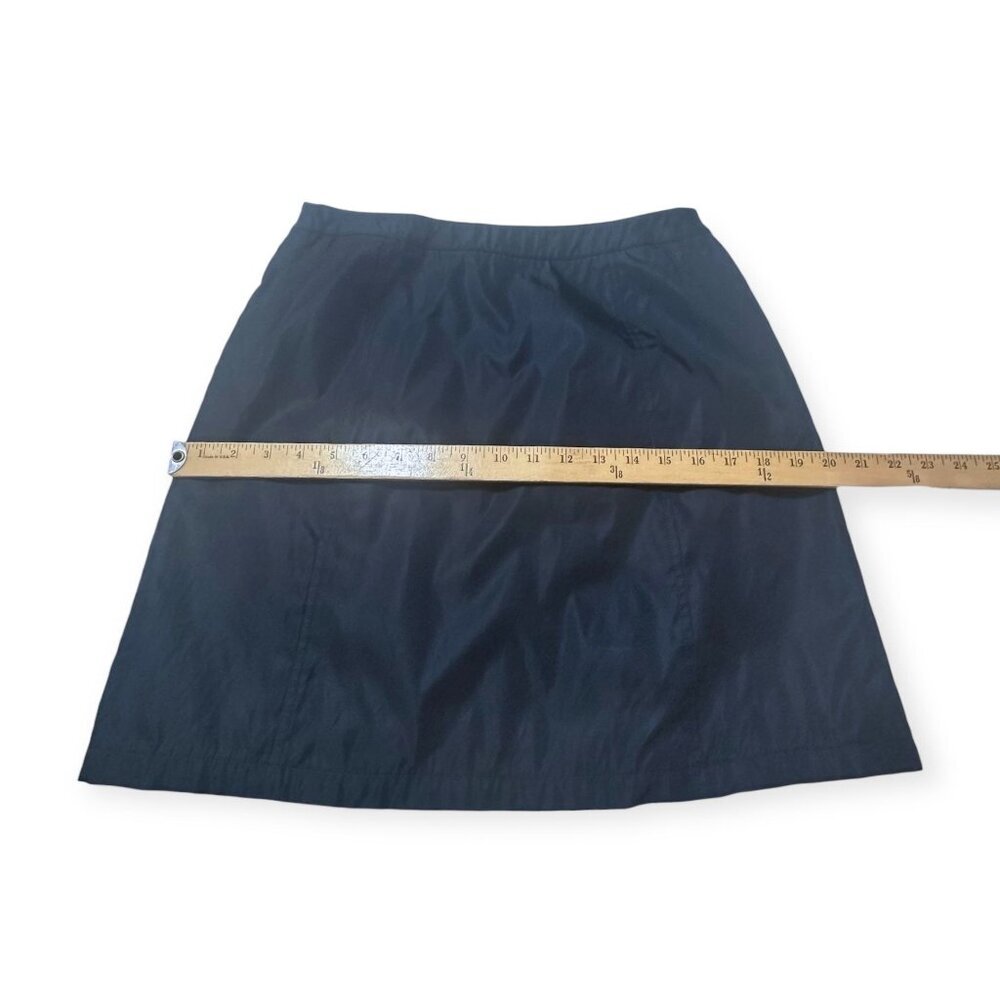 Prada Archival 90s Tech Nylon Mini Skirt L Navy A-line OPT Zip - Picture 12 of 12